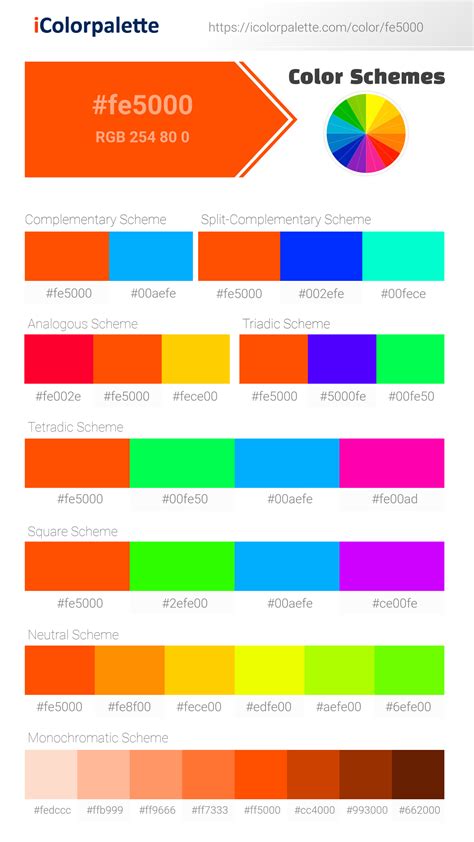 Pantone Orange 021 C Color | Hex color Code #FE5000 information | Hsl | Rgb | Pantone