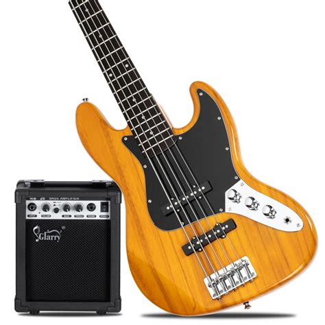 Glarry Beginners Electric Bass Guitar with Amp, Bass Bag,Yellow - ktaxon