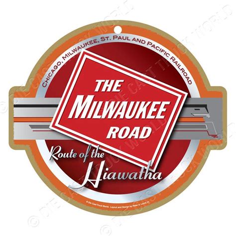 Milwaukee Road Railroad Logo Wood Plaque-Sign / Man Cave / Train & Kids ...