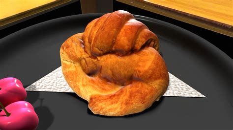 free HQ Photo-scan ( CROISSANT & CHERRY ) - Download Free 3D model by SHARK FIN (@mo7amed85 ...