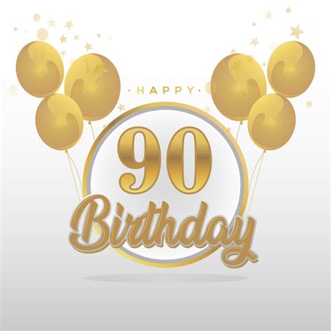 Premium Vector | Happy 90th birthday balloons greeting card background. balloons greeting card ...