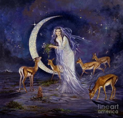 The princess and the Moon Painting by Silvia Duran