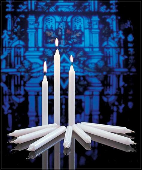 Stearine Molded White Candles “Short 6s” | Holy Archangel Liturgical Supply