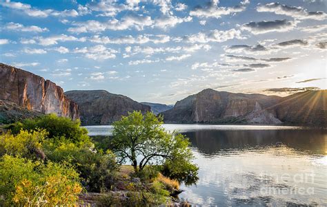 Golden Sunrise - Canyon Lake Photograph by Leo Bounds - Fine Art America