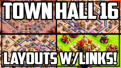 BEST Town Hall 16 Base Layouts W/LINKS! (Clash of Clans) - YouTube