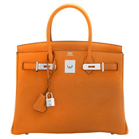 Buy New Women's Hermes Birkin Bag 30cm Orange Togo Leather Purse