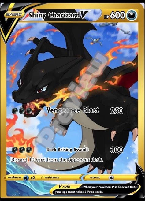 Shiny Charizard V Gx Vmax Pokemon Card - Etsy Hong Kong