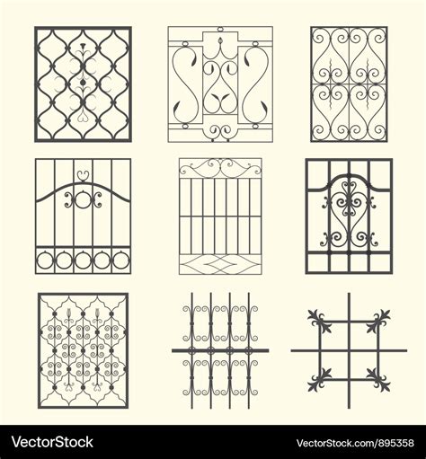 Iron window grills Royalty Free Vector Image - VectorStock