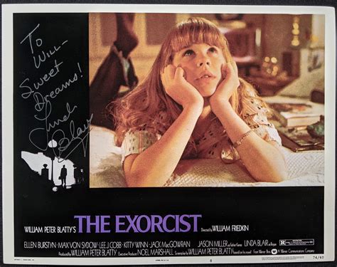 Lot - Linda Blair, The Exorcist, 1973, Autographed Lobby Card