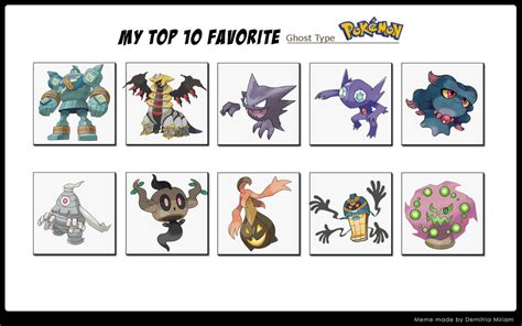 Top 10 Ghost Type Pokemon by whosaskin on DeviantArt