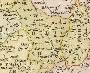 History of Derbyshire | Map and description for the county