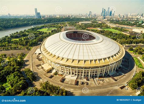 Luzhniki Stadium in Moscow stock image. Image of destinations - 98355927