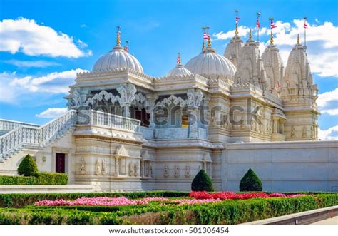 Exterior Hindu Temple Baps Shri Swaminarayan Stock Photo 501306454 ...