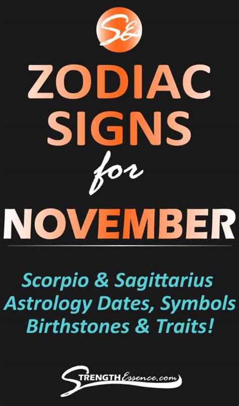 Zodiac Signs for November – (Astrology Dates, Symbols & Traits) 2024 ...