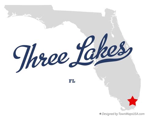 Map of Three Lakes, FL, Florida