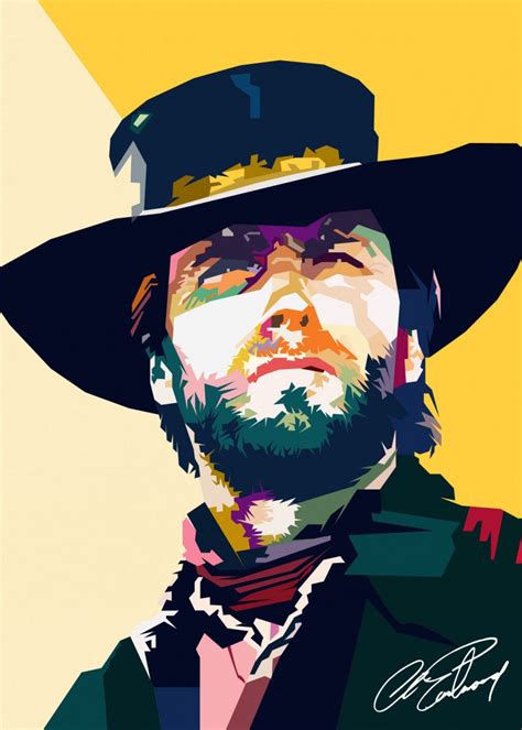 'Clint Eastwood' Poster, picture, metal print, paint by Bintang Studio ...