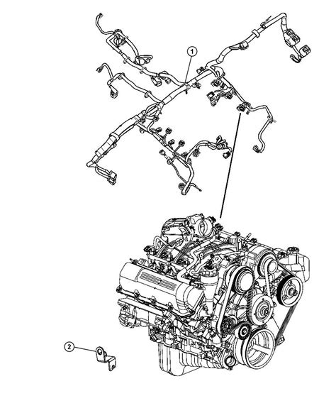 Jeep Liberty Bracket. Wiring. I/p to body inline bracket, instrument panel to body - 56048916AA ...