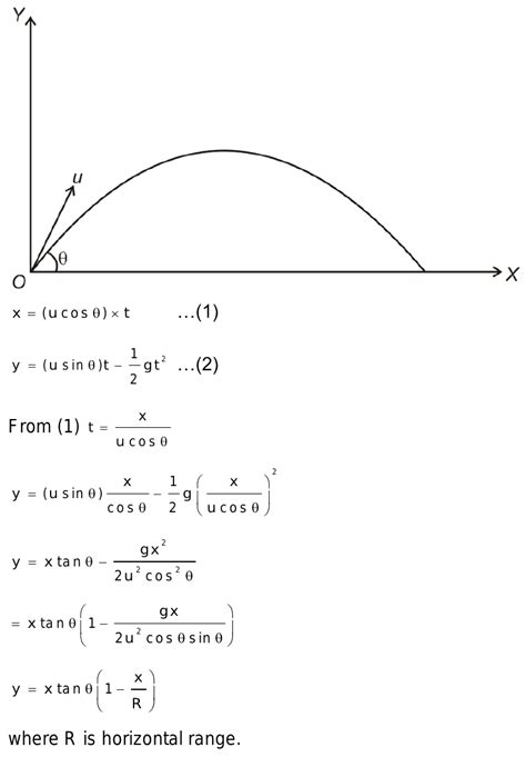 9. How to prove equation of trajectory of projectile motion