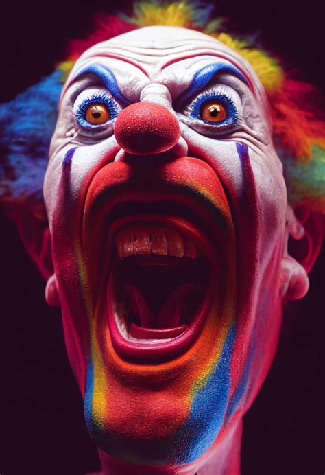 screaming clown as depicted by Robert Mapplethorpe, | Midjourney | OpenArt