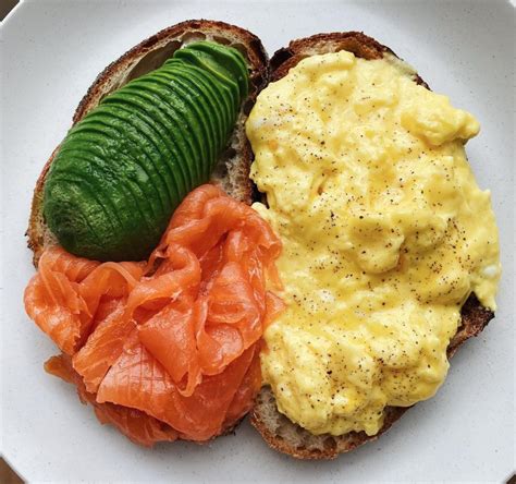 Smoked Salmon and Avocado Toast with Soft Scrambled Eggs Recipe | The ...