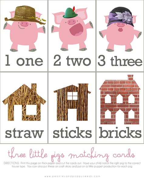 The Three Little Pigs Story Printable