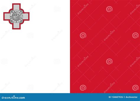 Malta Flag in Official Colors and with Aspect Ratio of 2:3 Stock Vector ...