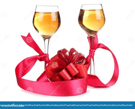 Glasses and ribbon stock photo. Image of wineglass, wedding - 21315774