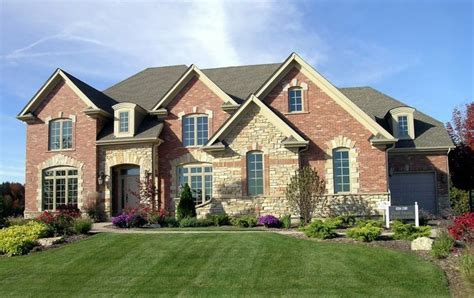 Red Brick House with Stone Accents | Exterior | Pinterest | Bricks, House and House front