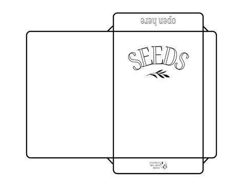 Seed packet template 🌱 🖨️ Printable PDF and instructions