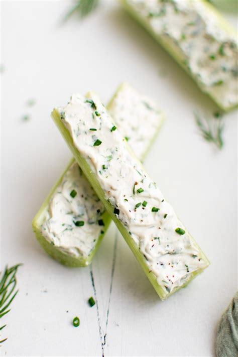 Cream Cheese & Herb Stuffed Celery - Easy Appetizers