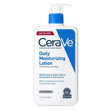 CeraVe Daily Moisturizing Lotion | 19 Ounce | Face & Body Lotion for Dry Skin with Hyaluronic ...