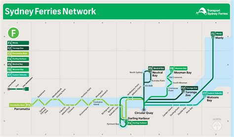 Sydney Ferry Network Map