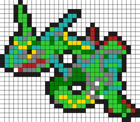 384 Rayquaza Perler Bead Pattern / Bead Sprite Perler Bead Pokemon ...