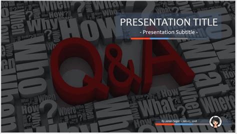 Free Q&A PPT #72942 | SageFox PowerPoint Templates.