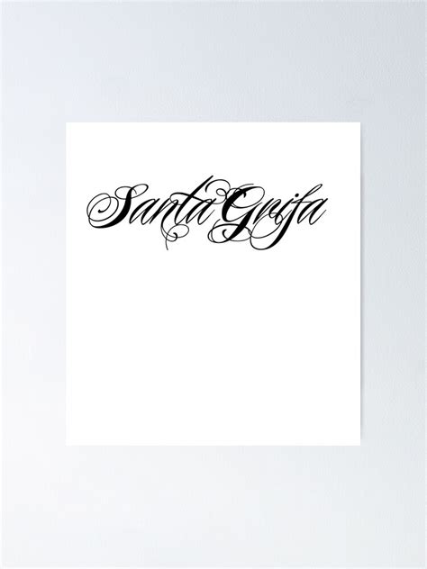 "santa grifa merch logo" Poster for Sale by MasterCoShop | Redbubble