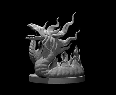 Fire Snake Miniature Model for D&D Dungeons and Dragons, Pathfinder and Tabletop Rpgs - Etsy