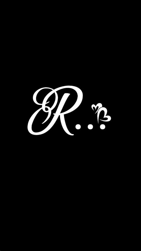 R Ke Naam Se, Black Background, letter, alphabet, HD phone wallpaper | Peakpx