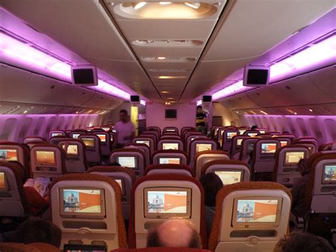 File:Air India Boeing 777 economy class violet mood lighting.JPG