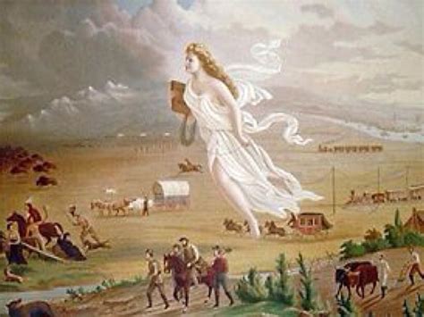 This painting called American Progress by John Gast (circa 1872) | Manifest destiny, American ...