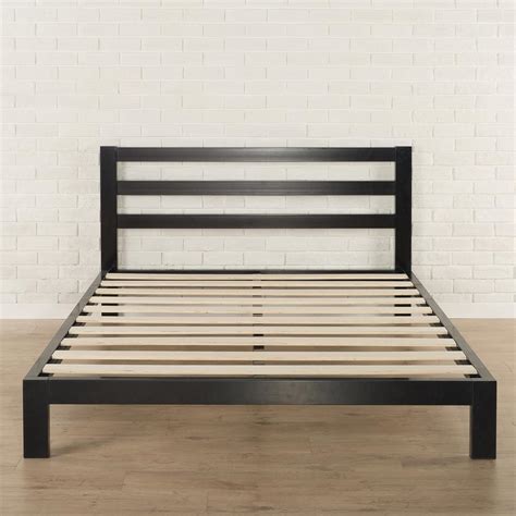 Zinus Arnav King Black Metal Platform Bed Frame with Headboard HD-ASMPH ...