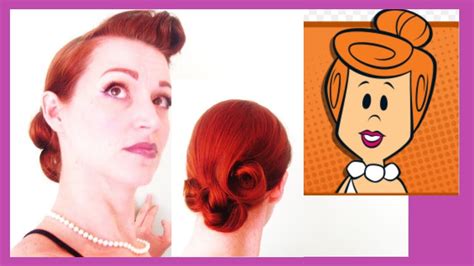 'Bedrock and Barrel Curls'-Wilma Flintstone Inspired Hair/Makeup for Animated Angels - YouTube