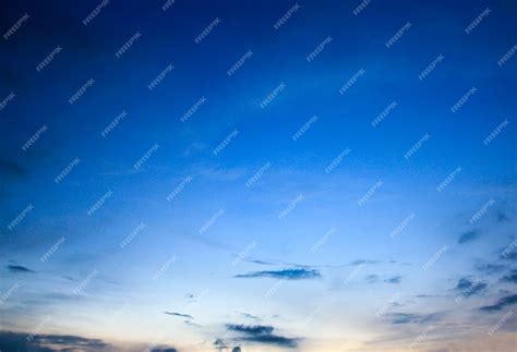 Premium Photo | Blue sunset sky background