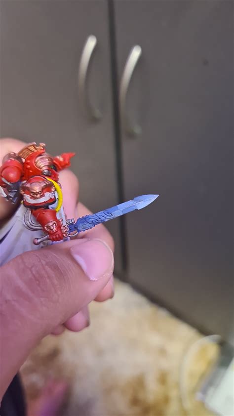 First time painting power sword : r/Warhammer40k