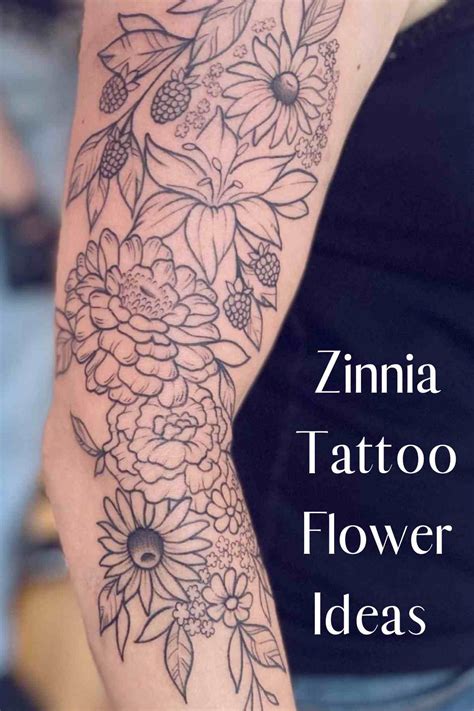 53 Zinnia Tattoo Flower Ideas - Tattoo Glee