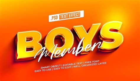 Download Free PSD Template: Boys Text Style Effect | PSD Templates | IMGPANDA - A Free Resources ...