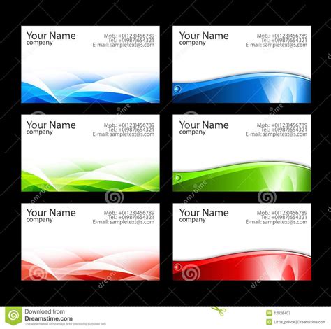 Business Cards Templates Stock Illustration. Illustration Of In Call Card Templates ...