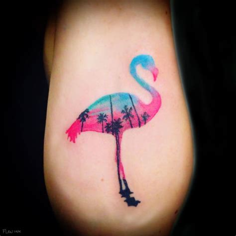 9 Stylish & Stunning Flamingo Tattoo Designs | Styles At Life