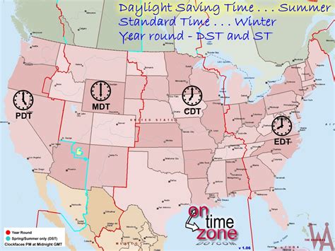 Time Zone Maps Of The USA | WhatsAnswer