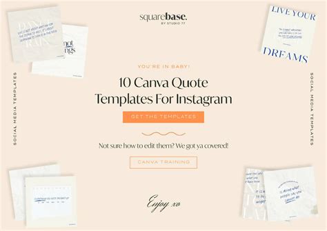 Inspirational Instagram Quotes Canva - Social Media Calendar