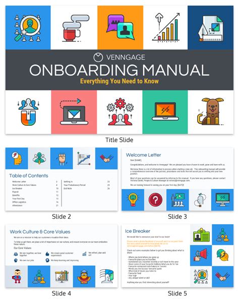 Venngage Onboarding Manual Presentation Template - Venngage